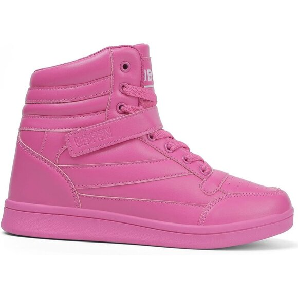 🆕Pink Women's Hidden Wedge High Top Sneakers 5.5cm Platform Bootie Casual Shoes - Picture 3 of 6